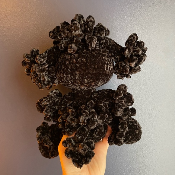 *Commission* Crochet Black Poodle Plushie - Picture 5 of 6